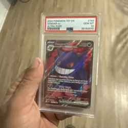 2024 Pokemon TEF en Gengar EX Ultra Rare #193 PSA Graded 10 - Image 3