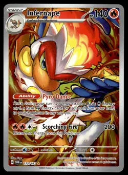 Pokemon TCG SV06: Twilight Masquerade #173/167 Infernape NM - Image 1