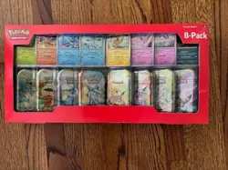 Pokemon TCG: Scarlet & Violet Prismatic Evolutions 8 Pack Mini Tin Set (Costco) - Image 1