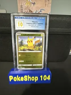 2021 Pokemon Pikachu 127/414 Reverse Holo Start Deck 100 CGC 10 Pristine - Image 1