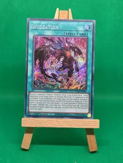 MP24-EN060 Invocation Alt Art Prismatic Secret Rare 1st Ed YuGiOh - Image 1