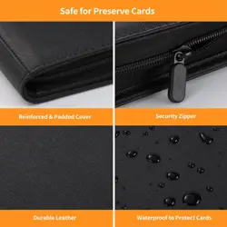 Trading Card Binder 4 Pocket, TCG Binder with 160 Side Loading Pockets, Tradi... - Image 4