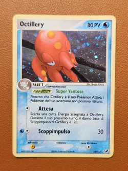 Octillery 10/115 ex Unseen Forces Holo Rare LP Pokemon Card Italian - Image 1