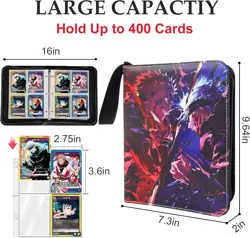 Anime Trading Card Binder for Cards,4 Pocket with 60 Sleeves up to 480 Cards,... - Image 4