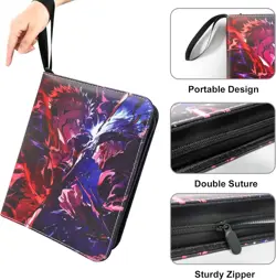 Anime Trading Card Binder for Cards,4 Pocket with 60 Sleeves up to 480 Cards,... - Image 5