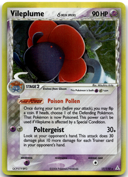 Vileplume 17/110 Holo Holon Phantoms Pokemon Card NM - Image 1
