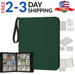 9 Pocket Card Binder, Zip Trading Card Binder, 720 Double Sided Pocket PU Ca... - Image 1