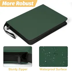 9 Pocket Card Binder, Zip Trading Card Binder, 720 Double Sided Pocket PU Ca... - Image 4