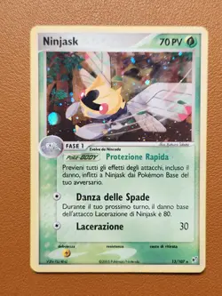 Ninjask Italian Holographic Rare Card 13/107 LP Pokemon EX Deoxys - Image 1