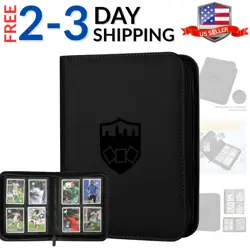 Trading Card Binder 4 Pocket, PU Cover Card Binder for 160 Cards, Trading Ca... - Image 1