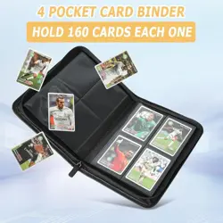 Trading Card Binder 4 Pocket, PU Cover Card Binder for 160 Cards, Trading Ca... - Image 4