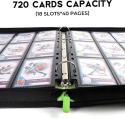 Card Binder, 720 pockets Trading Card Binder, Sleek Side-Loading Card Album w... - Image 3
