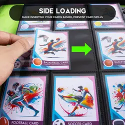 Card Binder, 720 pockets Trading Card Binder, Sleek Side-Loading Card Album w... - Image 4