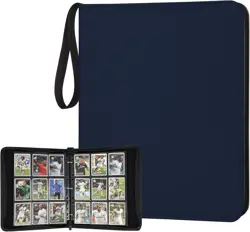9 Pocket Card Binder, Zip Trading Card Binder, 720 Double Sided Pocket PU Ca... - Image 2