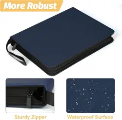 9 Pocket Card Binder, Zip Trading Card Binder, 720 Double Sided Pocket PU Ca... - Image 4