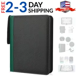 9 Pockets with Sleeves Card Organizer, 900 Double Sided Pocket PU Card Collec... - Image 1