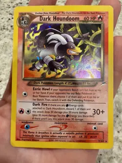 Dark Houndoom Pokemon Card Rare Holo 7/105 Neo Destiny 2002 LP - Image 1