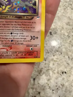 Dark Houndoom Pokemon Card Rare Holo 7/105 Neo Destiny 2002 LP - Image 4