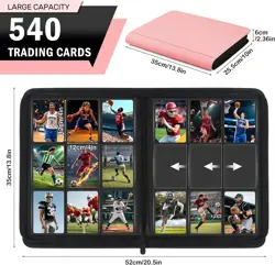 30 Pack 9 Pocket Card Binder, Zip Trading Card Binder, 540 Large Capacity Si... - Image 3