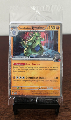 Pokemon Center Stamped Team Rockets Tyranitar Promo Card 096/182 Sealed - Image 1