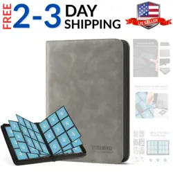 9 Side Loading Pocket Card Album Hold Up to 540 Cards, Zipper Binder for Card... - Image 1