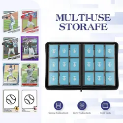 9 Side Loading Pocket Card Album Hold Up to 540 Cards, Zipper Binder for Card... - Image 5