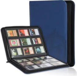 9 Pocket Card Binder, Zip Trading Card Binder, 360 Double Sided Pocket PU Co... - Image 2