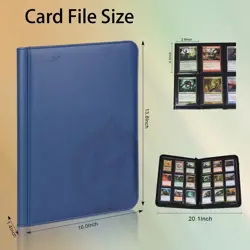 9 Pocket Card Binder, Zip Trading Card Binder, 360 Double Sided Pocket PU Co... - Image 3