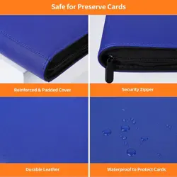 Trading Card Binder 4 Pocket, TCG Binder with 160 Side Loading Pockets, Tradi... - Image 4