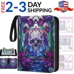 Card Binder 4/9 Pocket PU Waterproof Trading Binder Compatible with Mtg/ygo/t... - Image 1