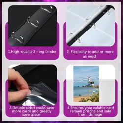 Card Binder 4/9 Pocket PU Waterproof Trading Binder Compatible with Mtg/ygo/t... - Image 5