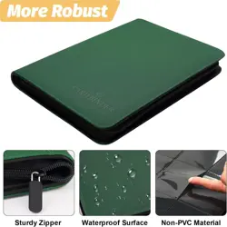 9 Pockets Card Binder, Zip Trading Card Binder,540 Double Sided Pocket PU Col... - Image 4