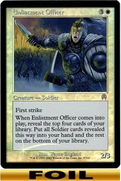 1x - Enlistment Officer - FOIL #09 - Apocalypse - CUC LP (played) MTG - Image 1