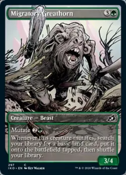 Migratory Greathorn (Showcase) - Near Mint MTG Ikoria: Lair of Behemoths - Image 1