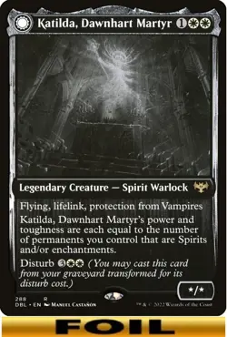 1x - Katilda, Dawnhart Martyr - FOIL #288 - Innistrad: Double Feature - NM MTG - Image 1