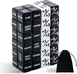 48 Pieces MTG Dice Counters,Abilities Keywords Counter Dice,MTG Life Counter... - Image 1