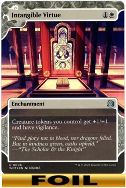 1x - Intangible Virtue - FOIL SHOWCASE - Wilds of Eldraine: Enchanting Tales MTG - Image 1