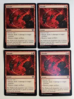 4x Mtg Crimson Vow Abrade NM/M Magic The Gathering - Image 1