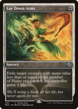 1x - Lay Down Arms - Promo Pack Dark Frame #380 - The Brothers' War - CUC NM MTG - Image 1