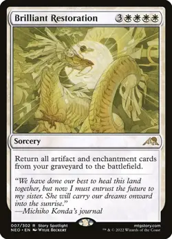 1x - Brilliant Restoration - #07 - Kamigawa: Neon Dynasty - NM MTG - Image 1