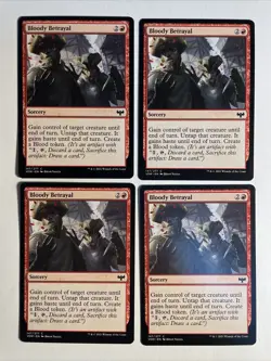 4x Mtg Crimson Vow Bloody Betrayal NM/M Magic The Gathering - Image 1