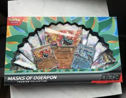 Pokemon Masks Of Ogerpon Premium Collection Box Sealed with 10 Booster Packs - Image 1
