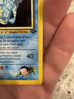 Pokemon TCG: 2000 Gym Challenge Unlimited Giovanni's Gyarados 5/132 Holo Rare NM - Image 4