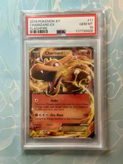 TCG Pokemon English XY 2014 Charizard EX 11/106 Flashfire Holo PSA 10 - Image 1