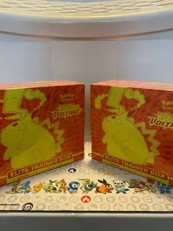2020 Pokemon TCG Lot of 2 Vivid Voltage Sealed Elite Trainer Boxes - Image 1