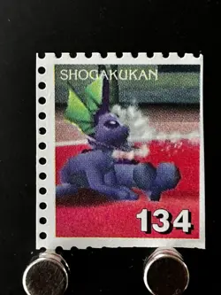 Vaporeon Pokemon Stamp Shogakukan Card Japanese Nintendo Very Rare Japan - Image 1