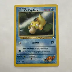 Misty's Psyduck 54/132 - Gym Heroes Vintage Pokemon Card LP dd - Image 1
