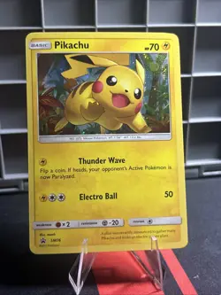Pokemon TCG Pikachu SM76 SM Promos Holo Card - Image 1