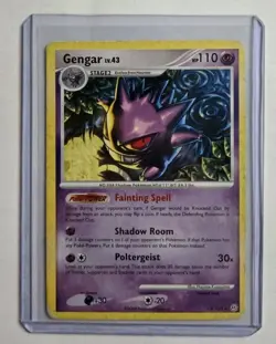 Pokemon 2008 Gengar Non Holo 18/100 Card LV43 Stage 2 Vintage Nintendo TCG HP110 - Image 1