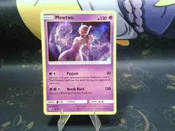 Pokemon TCG Mewtwo Detective Pikachu Holo Card 12/18 MP - Image 1
